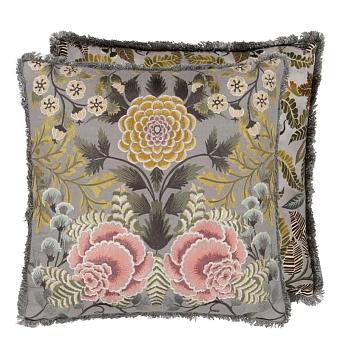 Подушка CCDG1465, Brocart Decoratif Embroidered, Sepia, Designers Guild 50 x 50см 