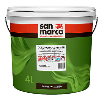 SAN MARCO, COLOR QUARZ PRIMER, Адгезионная грунтовка, 10 л