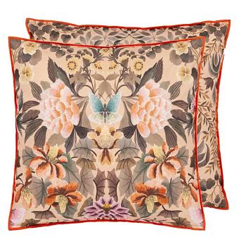 Подушка CCDG1385, Ikebana Damask, Coral, Designers Guild 50 x 50см 