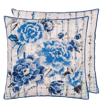 Подушка CCDG1392, Kyoto Flower, Indigo, Designers Guild 50 x 50см 